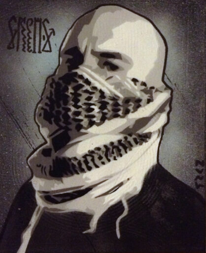 Toile représentant le rappeur Grems