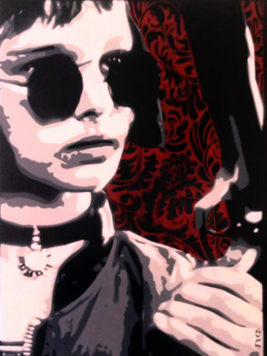 Toile représentant Mathilda (Nathalie Portman) inspirée du film Léon.