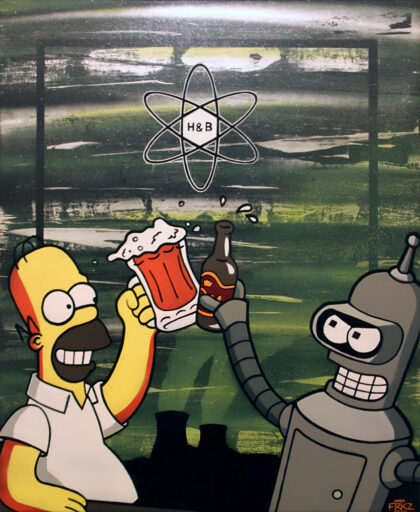 Toile Homer & Bender