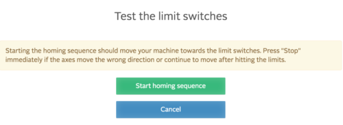 easel test limit switch