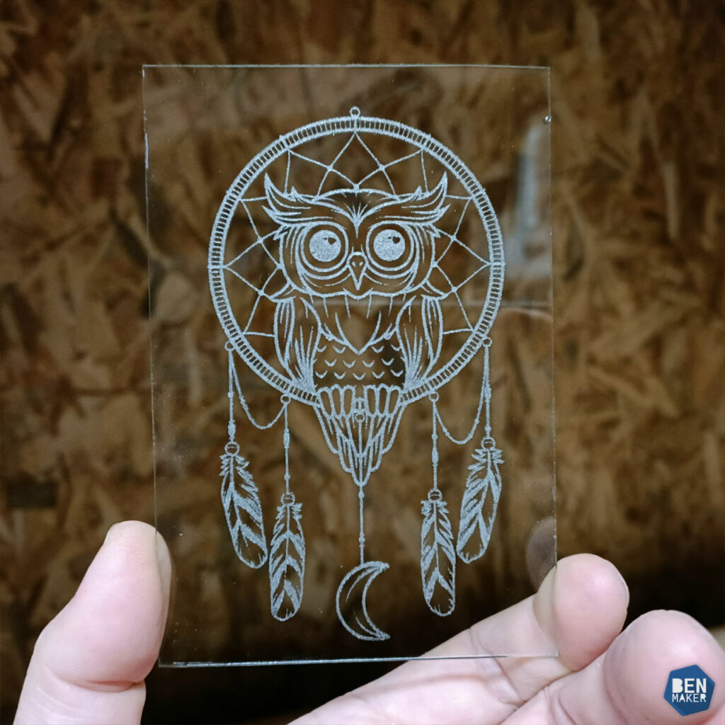 Gravure laser sur verre