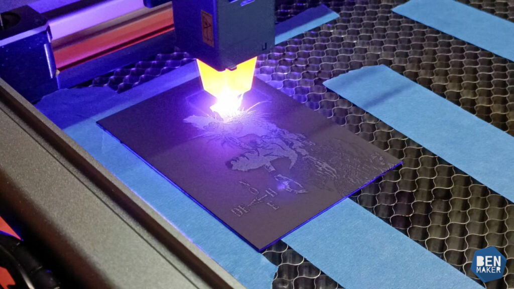 Gravure laser d'une plaque de verre avec le graveur laser Ortur LaserMaster 3