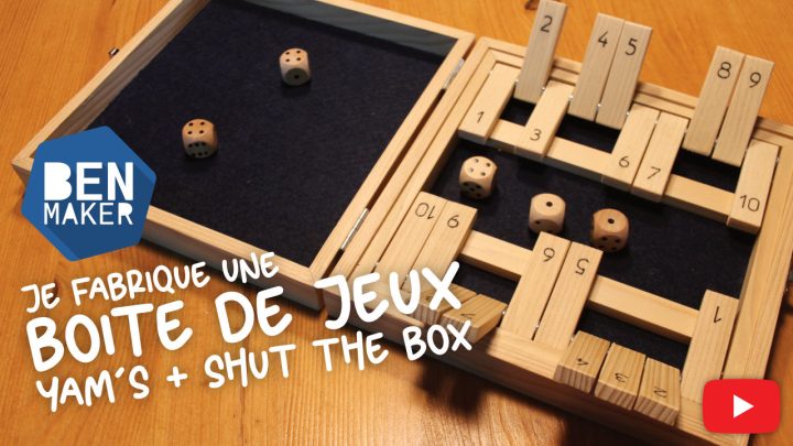 Boite de jeux yams et shut the box