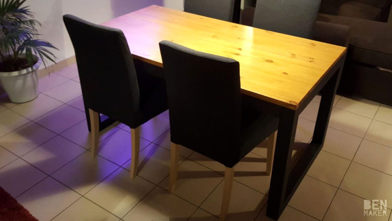 Fabrication d'une table a manger style industriel en bois