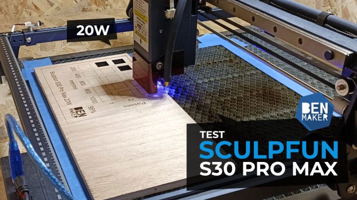 Test sculpfun s30 pro max 20w miniature